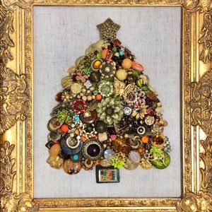 Vintage Jewelry Mosaic - “November Pine 2”